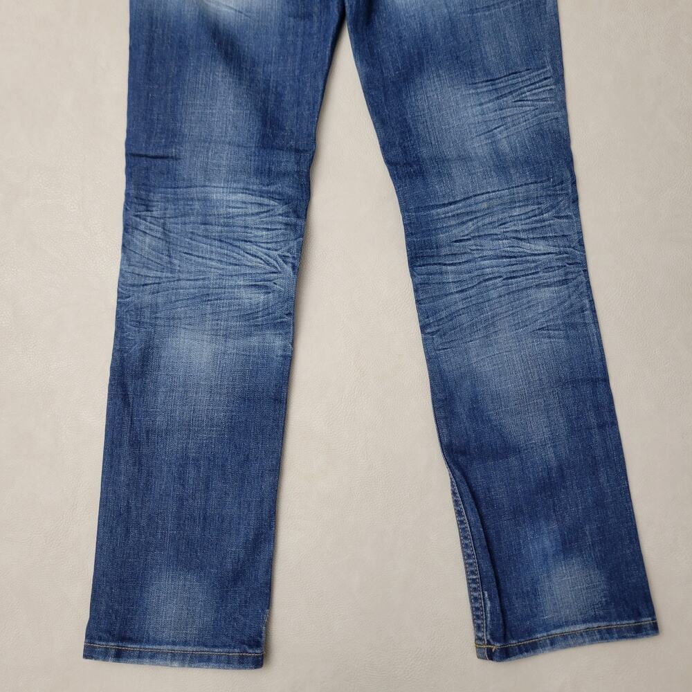 Vigoss Womens Jeans Straight Low Rise 29x31 Flap Pocket Distressed Stretch Sz5 - Picture 6 of 13